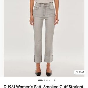 DL1961 Patti smoked 27in Cuffed Straight Jeans